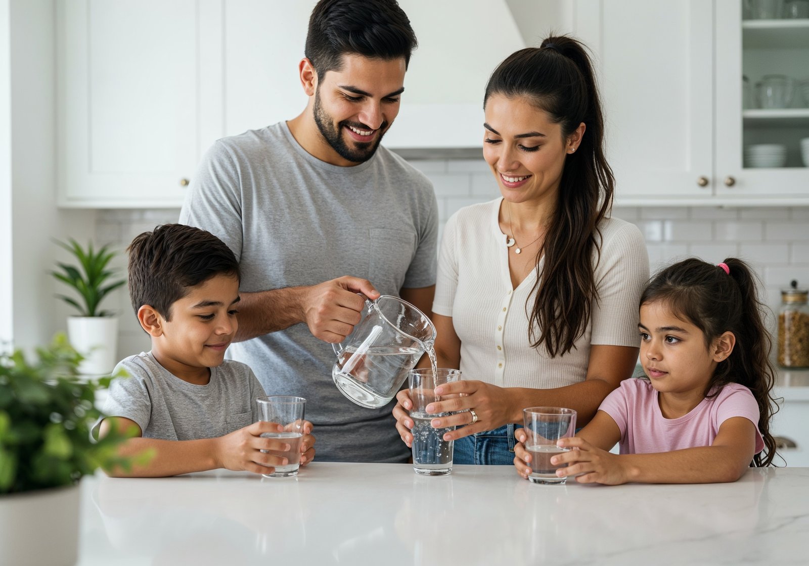 Fondo agua limpia cocina